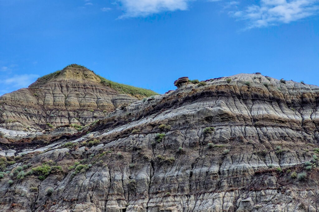 Two coulees in the Canadian Badlands.