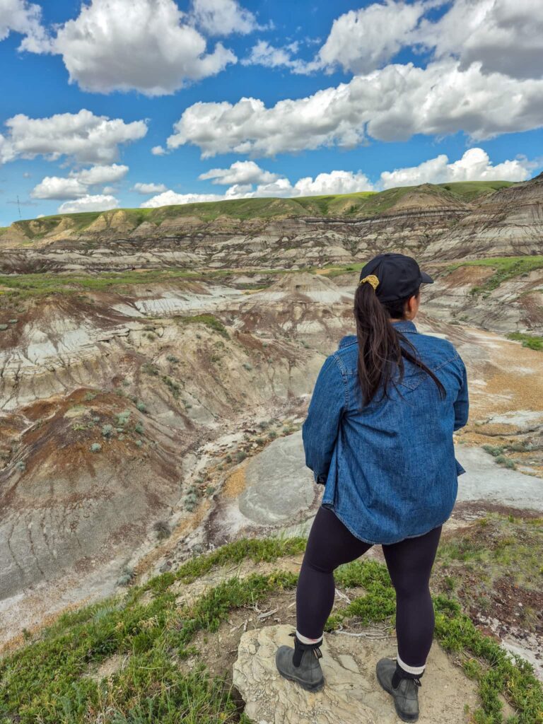 Alina at a viewpoint along the Badlands Interpretive Trail.