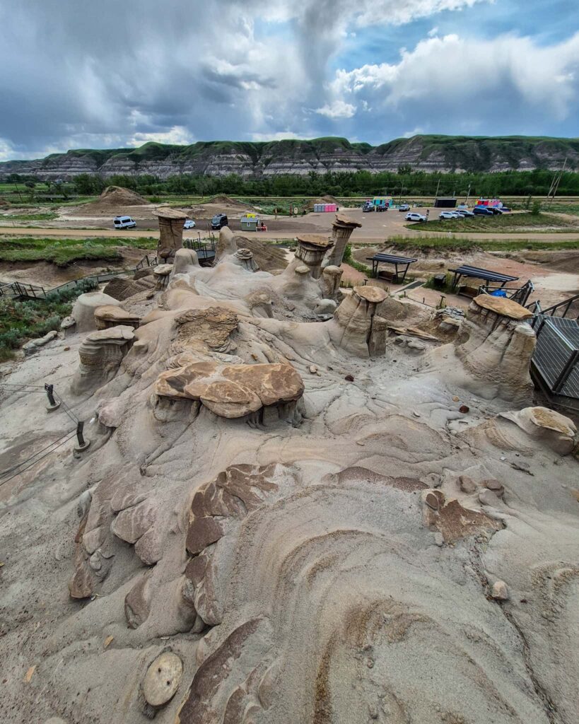 Willow Creek Hoodoos from a high angle, showing how eroded they now are.