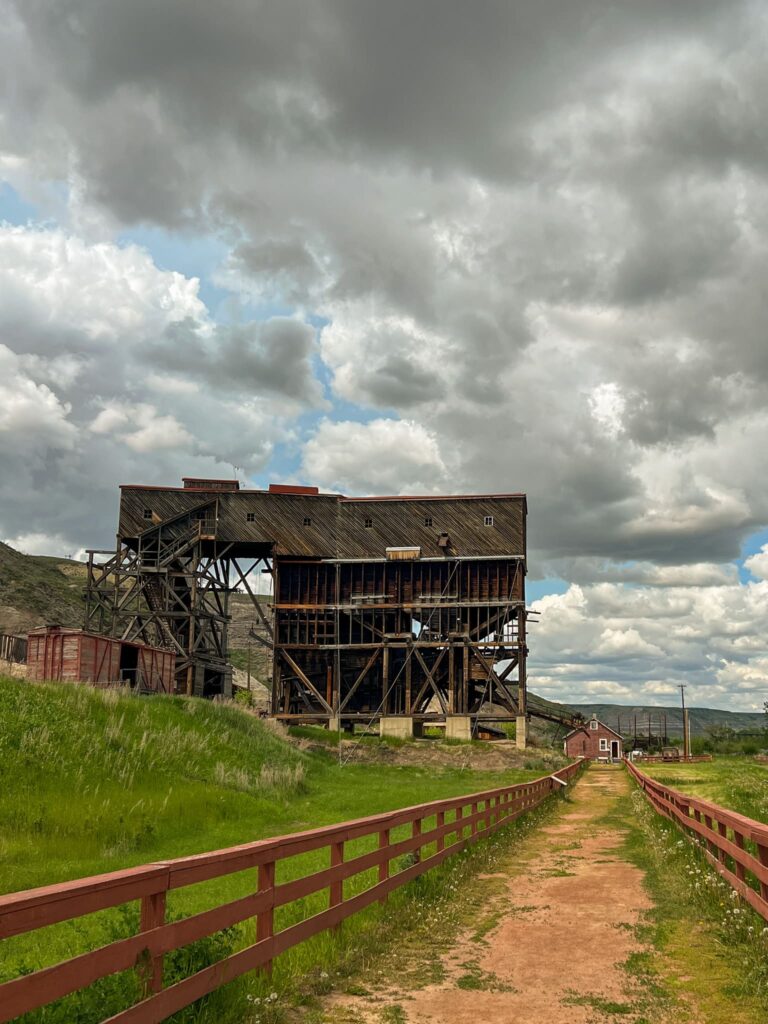 Another view of the wooden tipple.