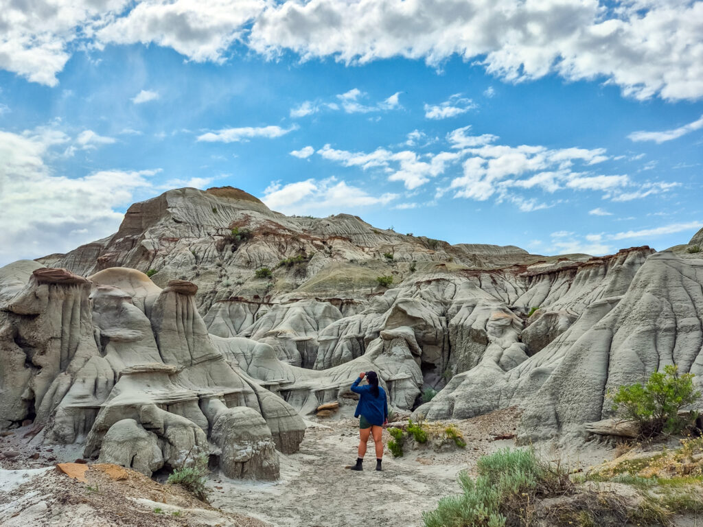 Alina standing in front of some hoodoos on the Welcome Walk