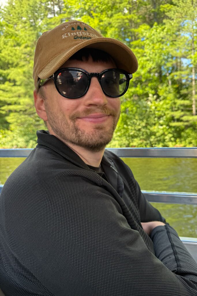 Justin on the Bon Echo Boat Tour