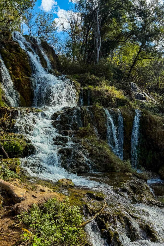 One of the many tiered waterfalls along the Skradinski Buk hiking loop