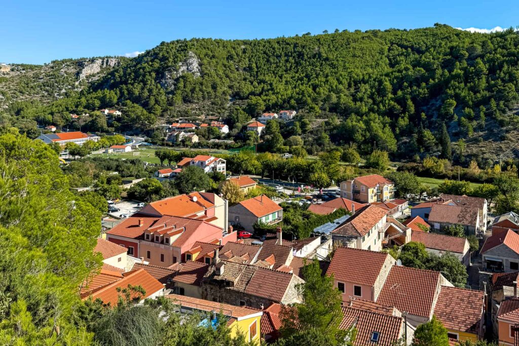 A view overlooking Skradin from Turina Fortress