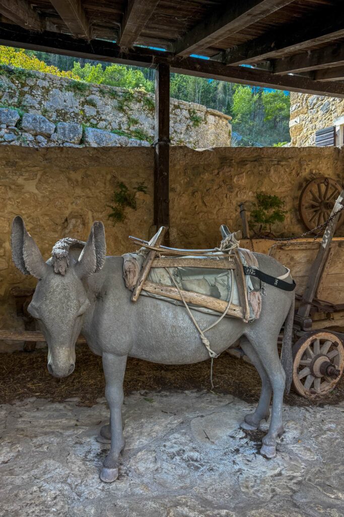 A model donkey in the Skradinski Buk Ethnovillage