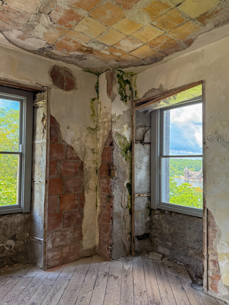 One of the unfinished areas of Boldt Castle.